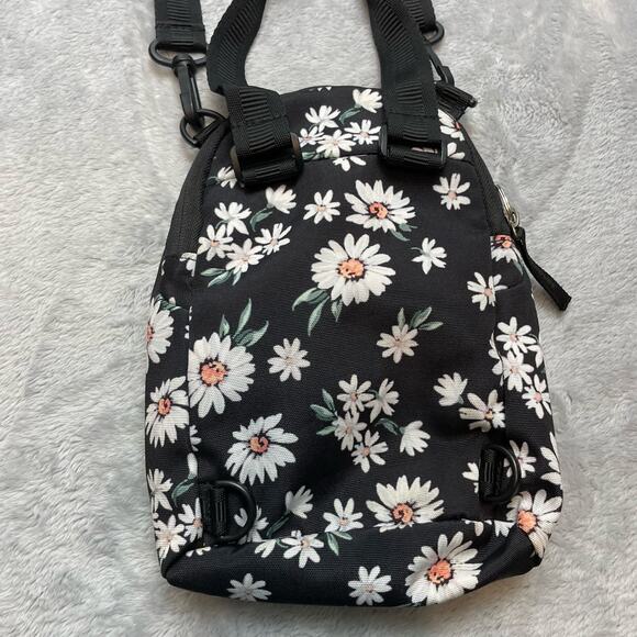 Choco Mocha Daisy Mini Backpack Day Pack Teen Girls Black Shoulder Strap School - Picture 2 of 11